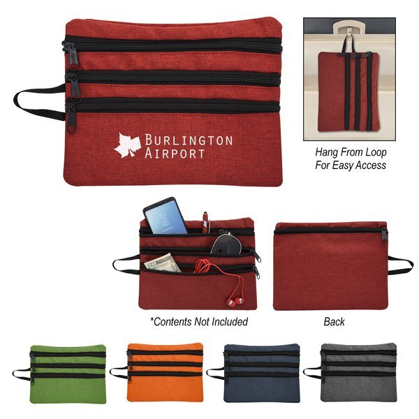 Heathered Tech Accessory Poly Ripstop Travel Bag