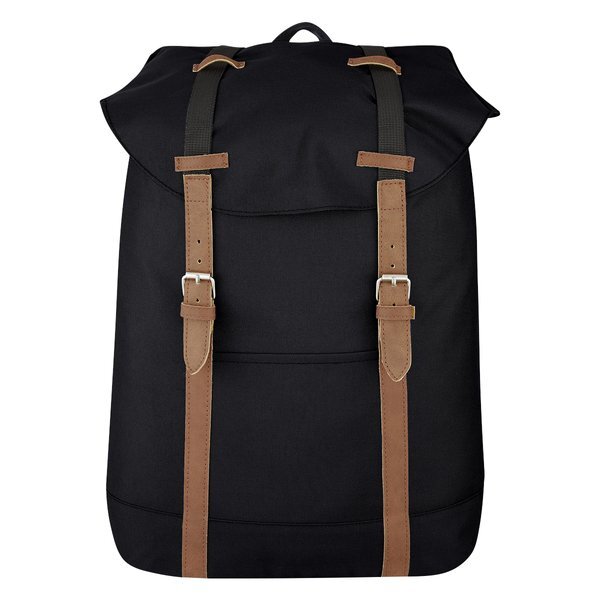 Flap Polyester Drawstring Backpack