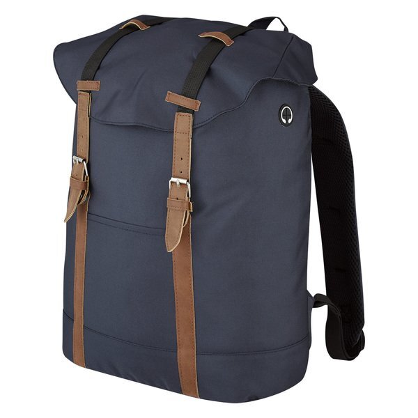 Flap Polyester Drawstring Backpack