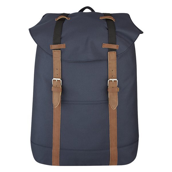 Flap Polyester Drawstring Backpack