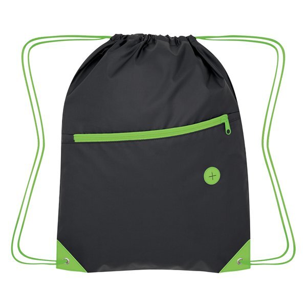 Color Pop Polyester Drawstring Bag