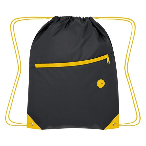 Color Pop Polyester Drawstring Bag