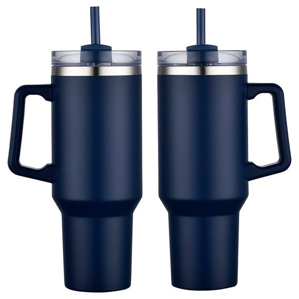 Genoa Vacuum Insulated Travel Mug w/ Straw, 40oz.