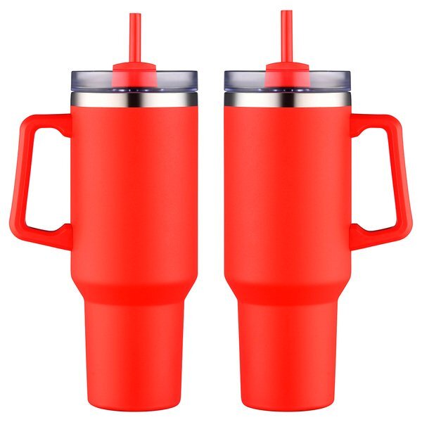 Genoa Vacuum Insulated Travel Mug w/ Straw, 40oz.