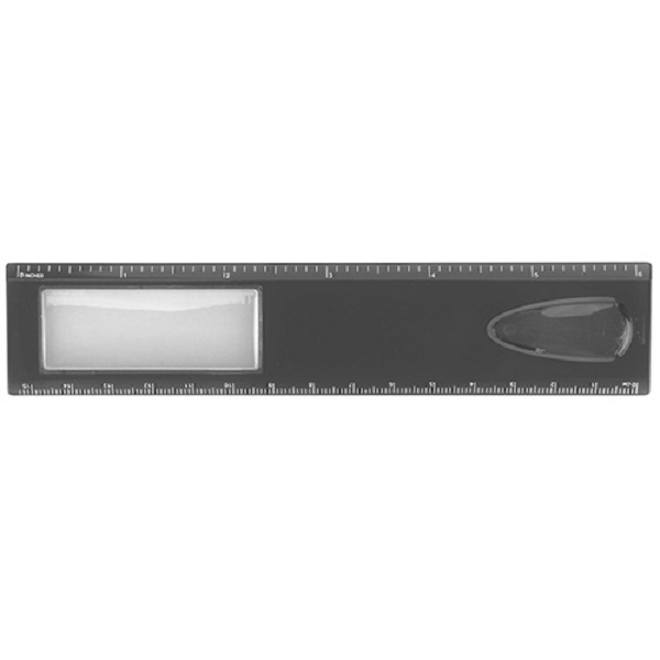 Plastic Magnifier & Ruler, 6"