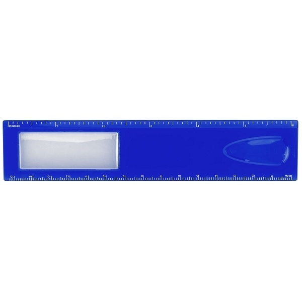 Plastic Magnifier & Ruler, 6"