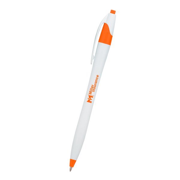 Dart White Barrel Pen