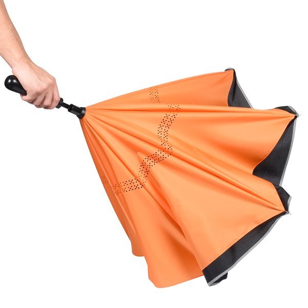 Reflective Edge Manual Open Inversion Umbrella, 48" Arc