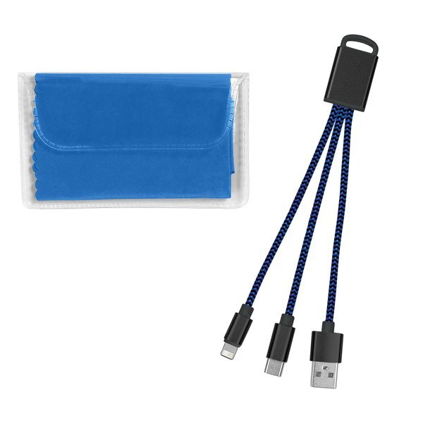 Braided Charging Buddy & Microfiber Cloth Set