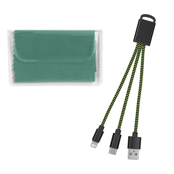 Braided Charging Buddy & Microfiber Cloth Set