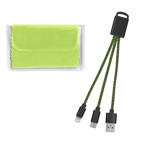 Braided Charging Buddy & Microfiber Cloth Set