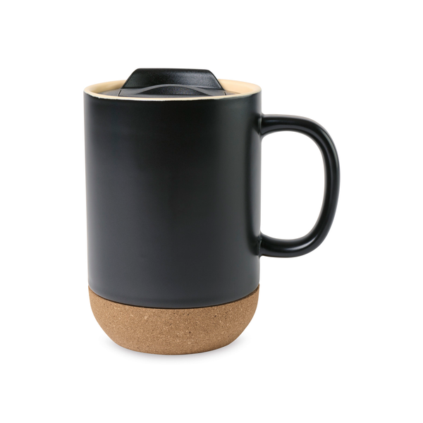 Valo Ceramic Lidded Mug, 14oz.