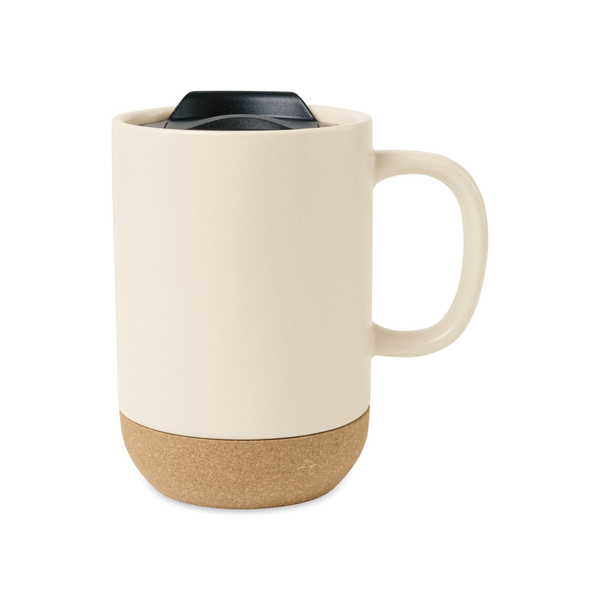Valo Ceramic Lidded Mug, 14oz.