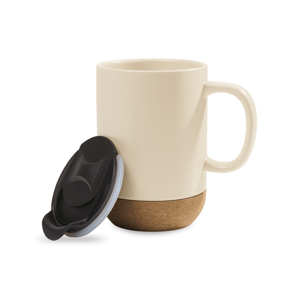 Valo Ceramic Lidded Mug, 14oz.