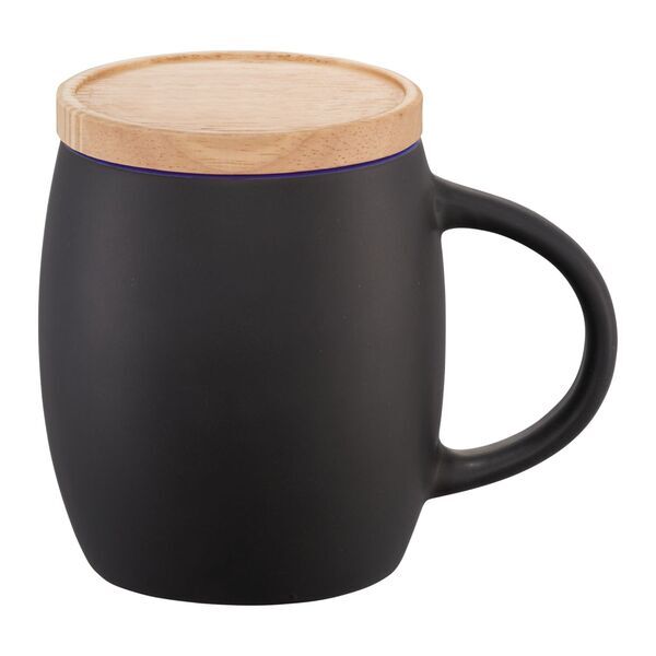 Hearth Ceramic Matte Mug with Wood Coaster/Lid, 15oz.