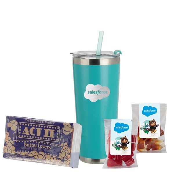 Popcorn, Candy & Tumbler w/ Straw Set