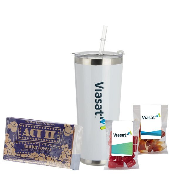 Popcorn, Candy & Tumbler w/ Straw Set