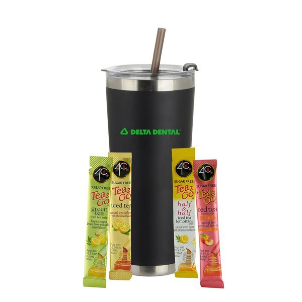 Sugar Free 4C® Tea 2 Go® Packets & Tumbler w/ Straw Set
