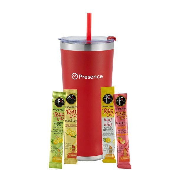 Sugar Free 4C® Tea 2 Go® Packets & Tumbler w/ Straw Set