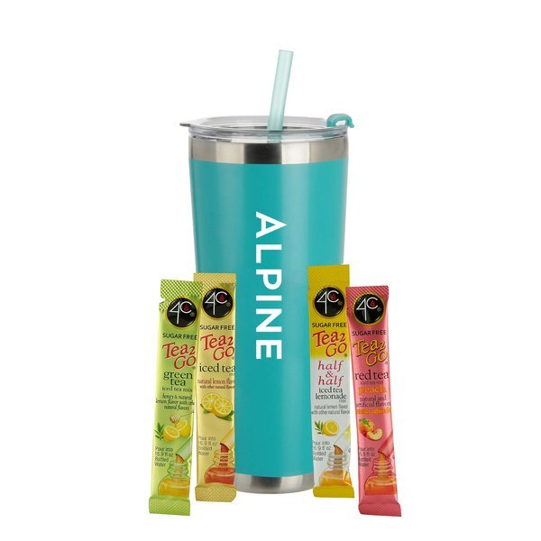 Sugar Free 4C® Tea 2 Go® Packets & Tumbler w/ Straw Set