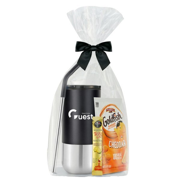Sugar Free 4C® Tea 2 Go® Packet, Goldfish & Tumbler w/ Stainless Steel Straw Set