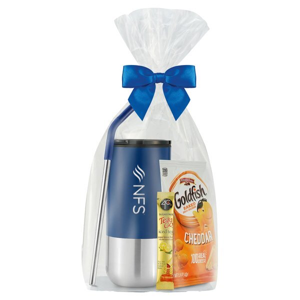Sugar Free 4C® Tea 2 Go® Packet, Goldfish & Tumbler w/ Stainless Steel Straw Set