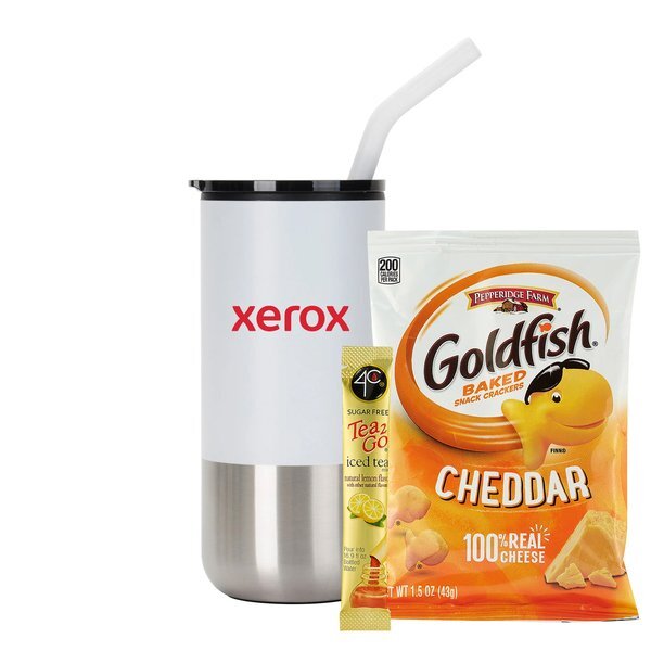 Sugar Free 4C® Tea 2 Go® Packet, Goldfish & Tumbler w/ Stainless Steel Straw Set
