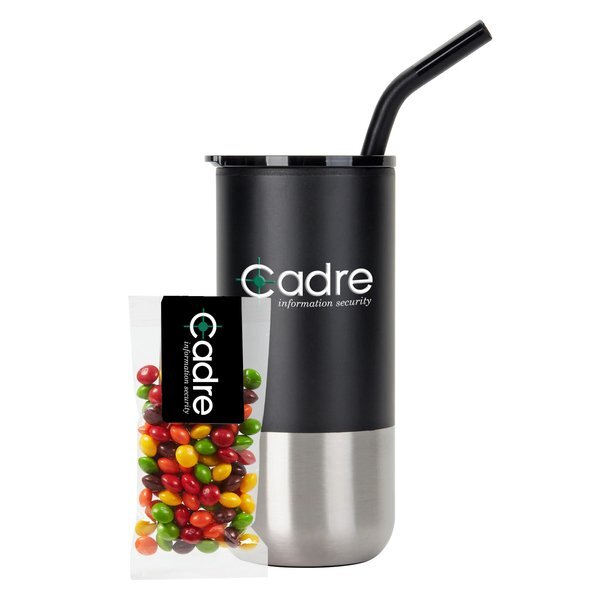 Skittles® & Tumbler w/ Stainless Steel Straw Set