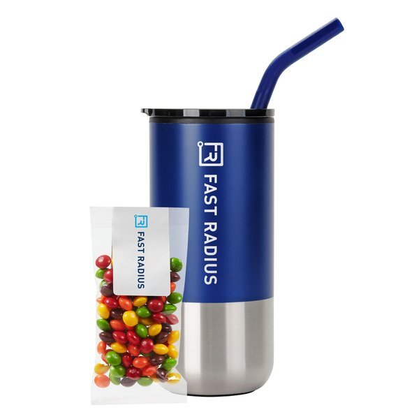 Skittles® & Tumbler w/ Stainless Steel Straw Set