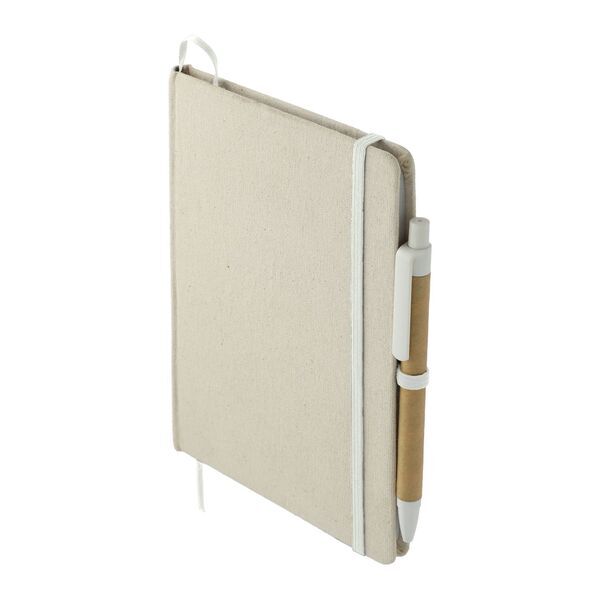 Organic Cotton Bound Notebook w/ Pen, 5" x 7"