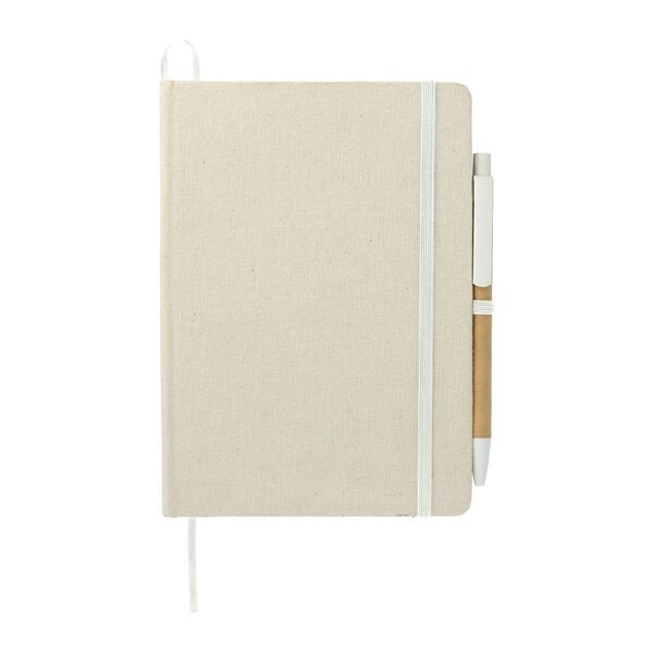 Organic Cotton Bound Notebook w/ Pen, 5" x 7"
