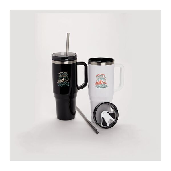 Thor Double-Wall Eco-Friendly Straw Tumbler, 40oz.