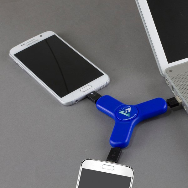 Cell Phone Charging Cable Spinner, 3-in-1