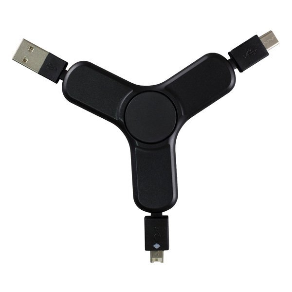 Cell Phone Charging Cable Spinner, 3-in-1