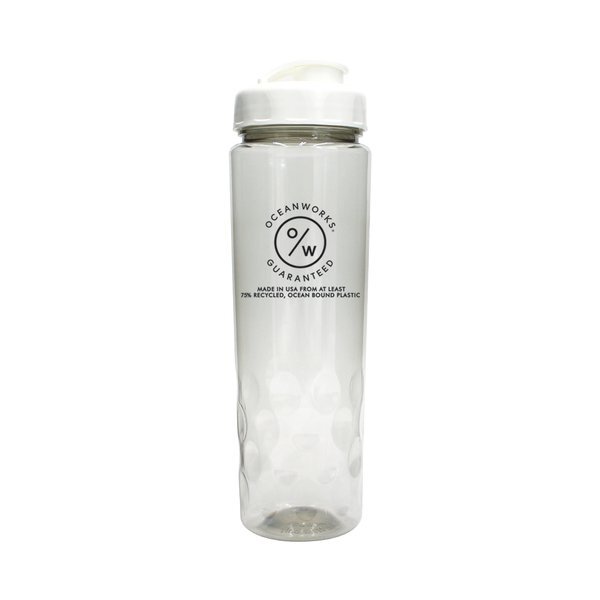 Recycled PET Bottle w/ Flip Top Cap, 24oz.