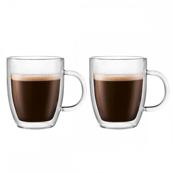 Bodum® Bistro Double Wall Espresso Mug 2 Piece Set, 10oz.