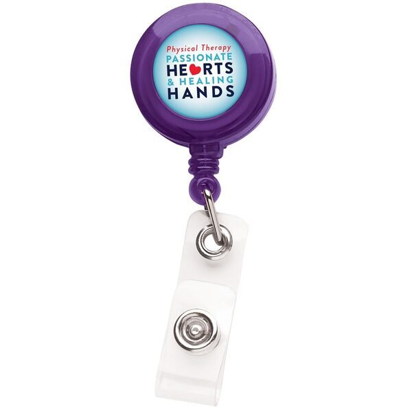 Translucent Better Round Badge Reel, Belt Clip