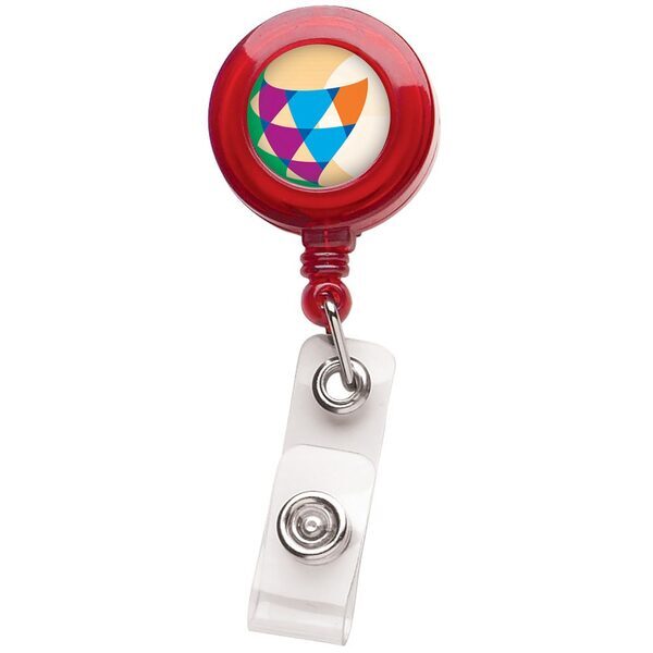 Translucent Better Round Badge Reel, Belt Clip