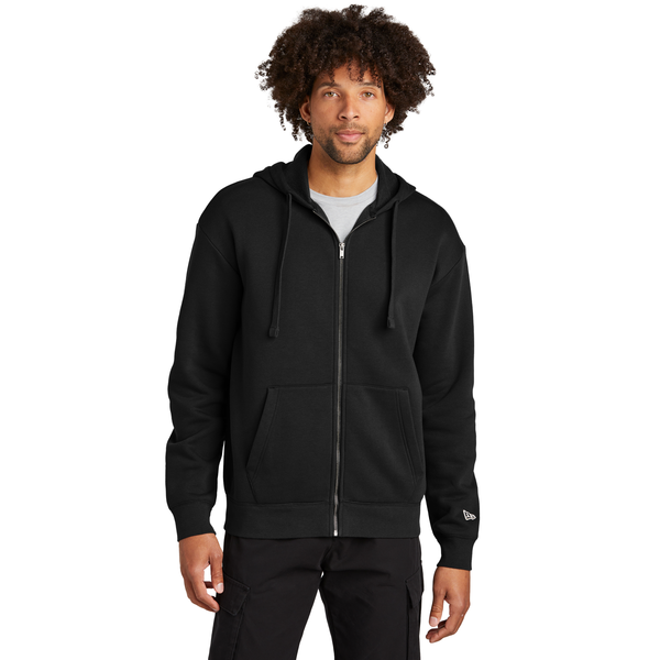 New Era® Heritage Fleece Combed Cotton/Poly Full-Zip Unisex Hoodie