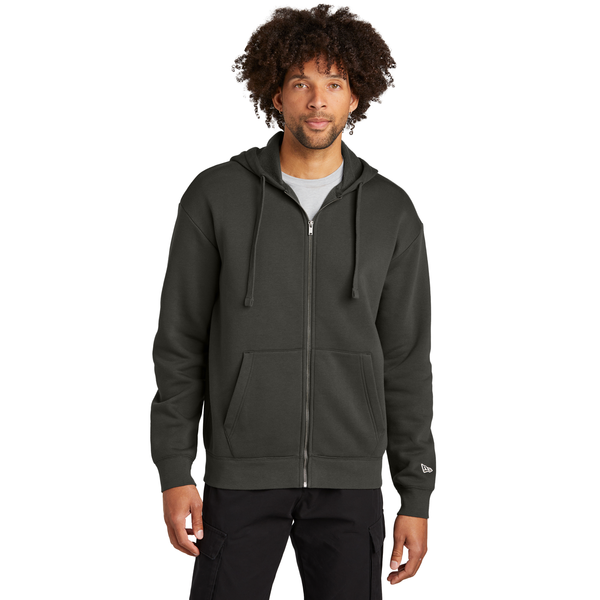 New Era® Heritage Fleece Combed Cotton/Poly Full-Zip Unisex Hoodie
