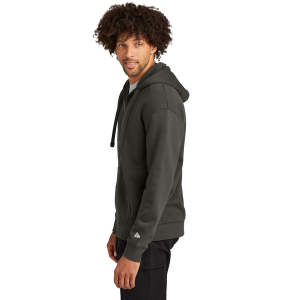 New Era® Heritage Fleece Combed Cotton/Poly Full-Zip Unisex Hoodie