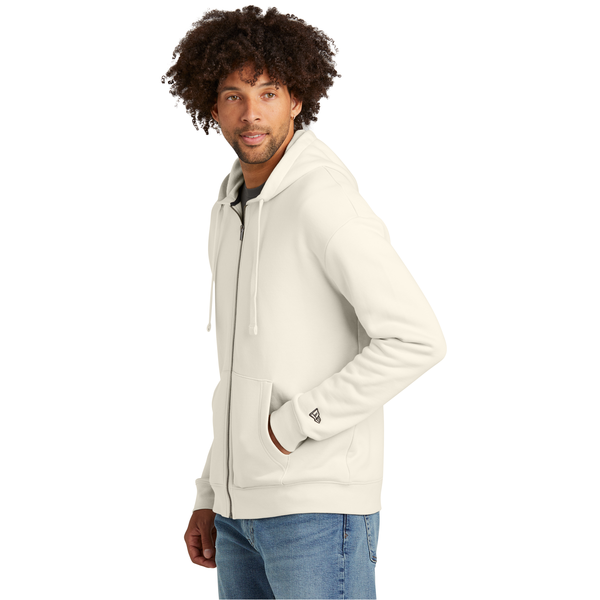 New Era® Heritage Fleece Combed Cotton/Poly Full-Zip Unisex Hoodie