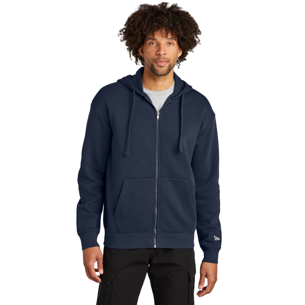 New Era® Heritage Fleece Combed Cotton/Poly Full-Zip Unisex Hoodie