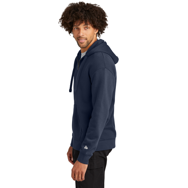 New Era® Heritage Fleece Combed Cotton/Poly Full-Zip Unisex Hoodie