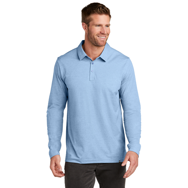 TravisMathew® Oceanside Cotton/Poly Heather Long Sleeve Men's Polo