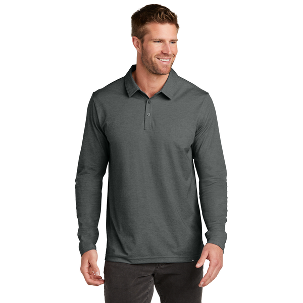 TravisMathew® Oceanside Cotton/Poly Heather Long Sleeve Men's Polo