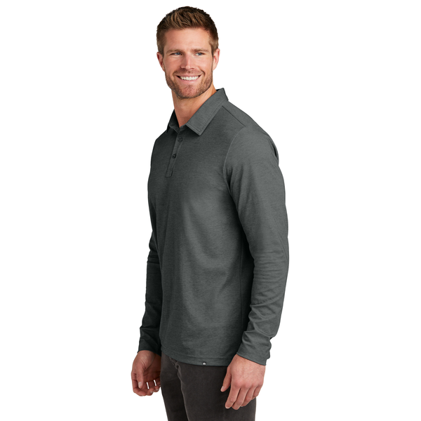 TravisMathew® Oceanside Cotton/Poly Heather Long Sleeve Men's Polo