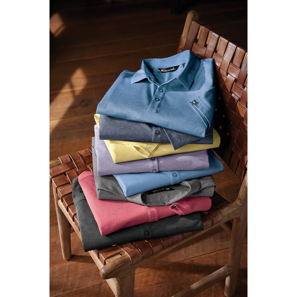 TravisMathew® Oceanside Cotton/Poly Heather Long Sleeve Men's Polo