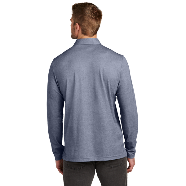 TravisMathew® Oceanside Cotton/Poly Heather Long Sleeve Men's Polo
