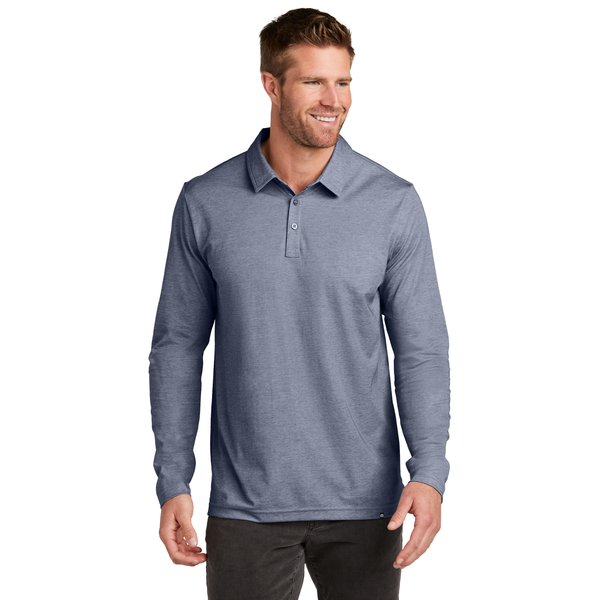 TravisMathew® Oceanside Cotton/Poly Heather Long Sleeve Men's Polo